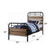 Adams - Twin Bed - Antique Oak & Black ACME