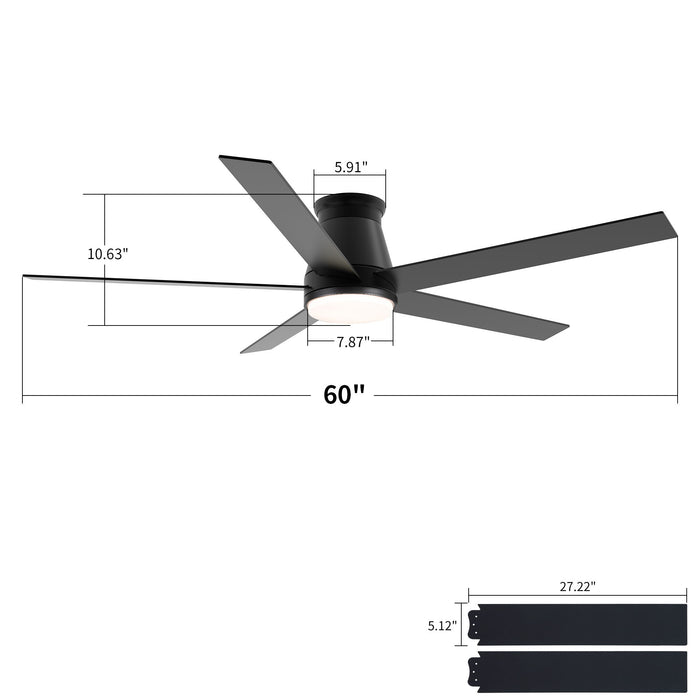 Flush Mount Ceiling Fan With Light Daily Nest