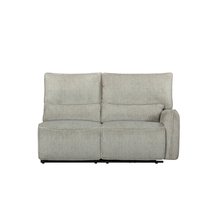 Remsen - RAF Loveseat With One Power Headrest & Footrest - Latte