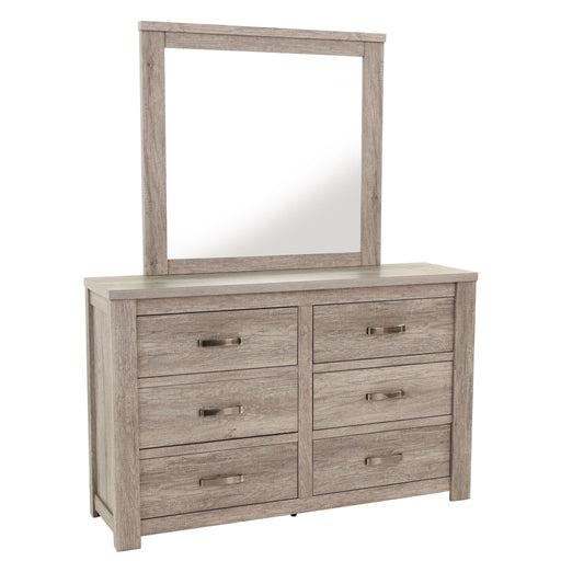 1 Piece Dresser With Handles, 6 Drawers - Light Gray Home Essentials