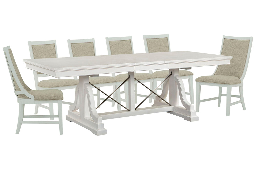 Heron Cove - Extendable Trestle Dining Table Set Magnussen Furniture