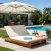 Double Sunlounger With Adjustable Backrest - Beige Noble House