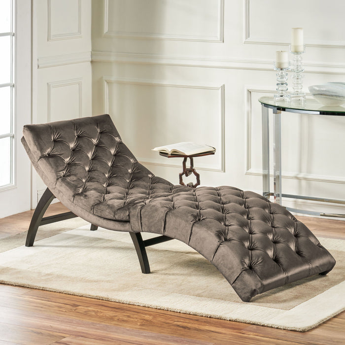 Nh-Perfect Home - Chaise Lounge - Gray - Fabric