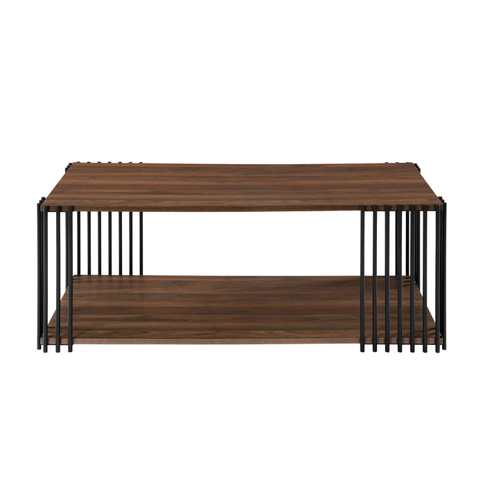 Vertex - Rectangular 3 Piece Occasional Set (1 Coffee & 2 End Tables) - Brown / Black New Classic