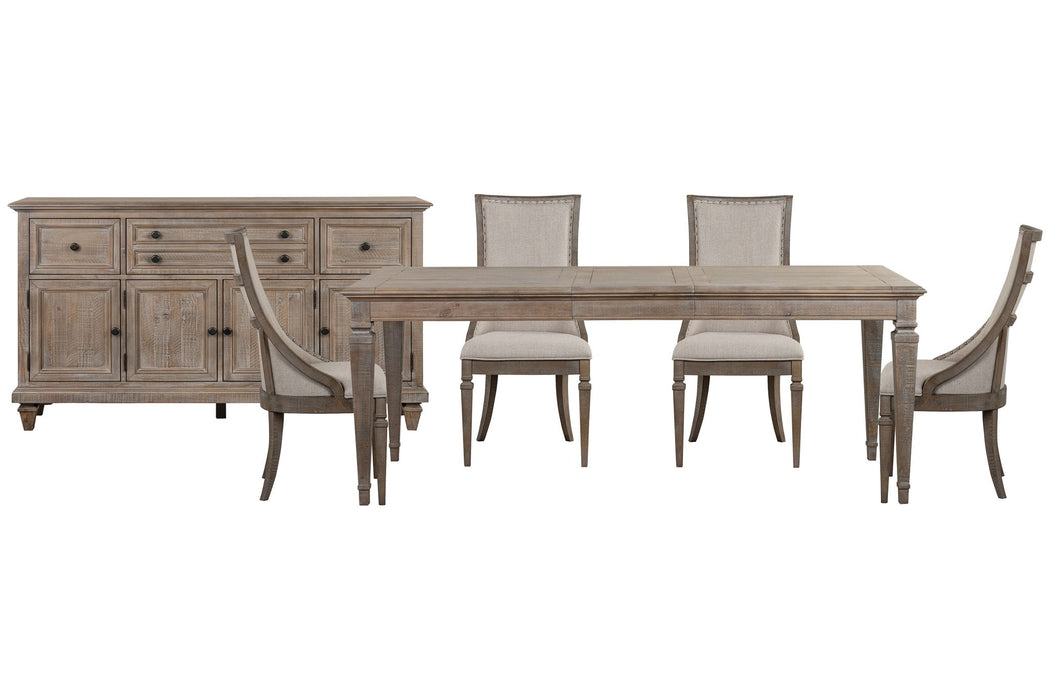 Lancaster - 6 Piece Extendable Rectangular Dining Table Set Magnussen Furniture
