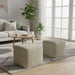 Zelma - Square Woven Outdoor / Indoor Pouf - Cream / Natural Simpli-Home