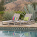 Chaise Lounge With 5 Reclining Positions, Outdoor Patio Lounge Chairs Noble House