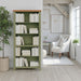 72" High 5 Shelf Bookcase - Sage Green And Fruitwood Home Essentials