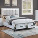 Upholstered Headboard Platform Bed With LED Lighting And Underbed Drawers Home Essentials