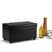 Cosmopolitan - Storage Ottoman - Midnight Black Simpli-Home