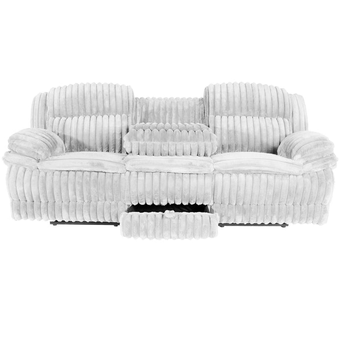 Motion Recliner Sofa With Fold-Down Table, Manual Recline, Charging Station & Cup Holders Home Essentials