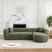 L - Shape Boneless Cloud Couch With 2 Throw Pillows For Living Room Home Essentials