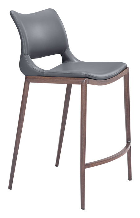 Ace - Counter Chair With Walnut Legs (Set of 2) Zuo Modern