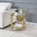 Round Double Tier Table With Flute Shaped Tube Legs Home Essentials
