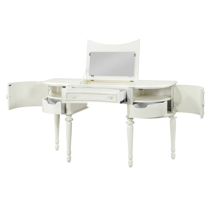 Dorothy - Vanity Desk & Mirror - Ivory ACME
