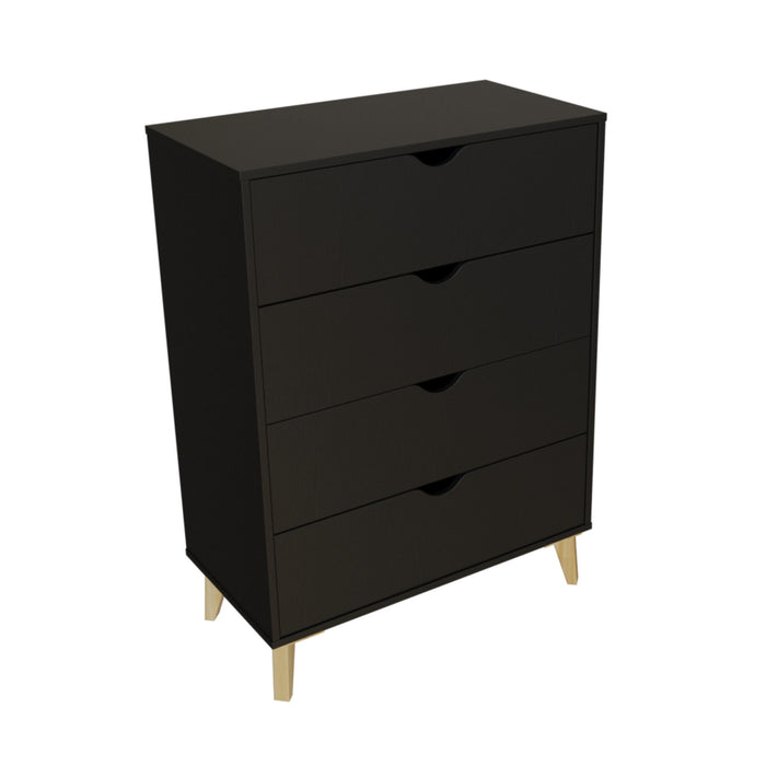 Four Drawer Standard Chest - Black