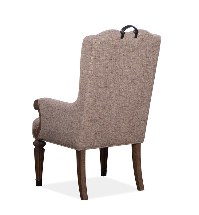 Durango - Wood Upholstered Host Arm Chair (Set of 2) - Willadeene Brown Magnussen Furniture