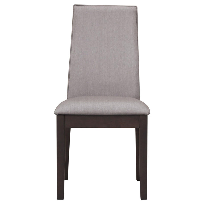 Upholstered Dining Chair (Set of 2) - Taupe / Brown Furniture Max