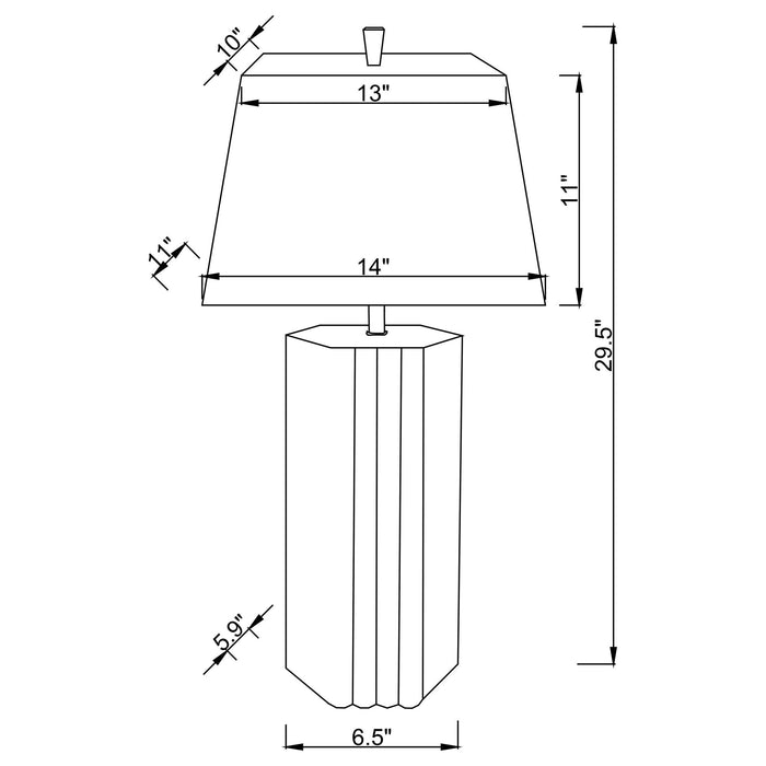 Echolls - Lamp With Scalloped Accents And Mirror Detail Furniture Max
