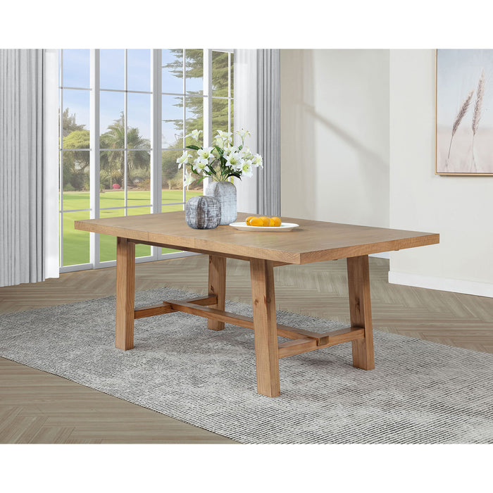 Extension Leaf Dining Table With Removable Leaf - Natural Furniture Max
