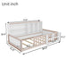 Platform Bed Frame With Guardrail, Storage Shelves & Bookshelf Home Essentials