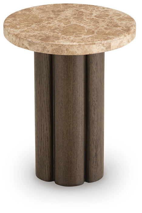 Darimore - Chair Side End Table - Burnished Brown Signature Design by Ashley®