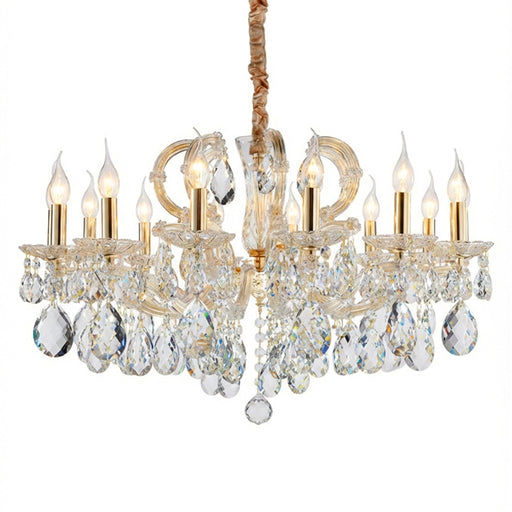 Michael Amini Lighting - Portola 14-Light Traditional Crystal Chandelier - Gold Michael Amini