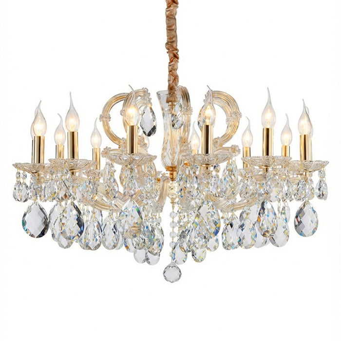 Michael Amini Lighting - Portola 14-Light Traditional Crystal Chandelier - Gold Michael Amini