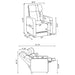 Warren - 3 Seater Reclining Home Theater - Black Furniture Max