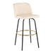 Toriano - Contemporary Fixed Height, Barstool With Swivel & Round Footrest (Set of 2) Lumi Source