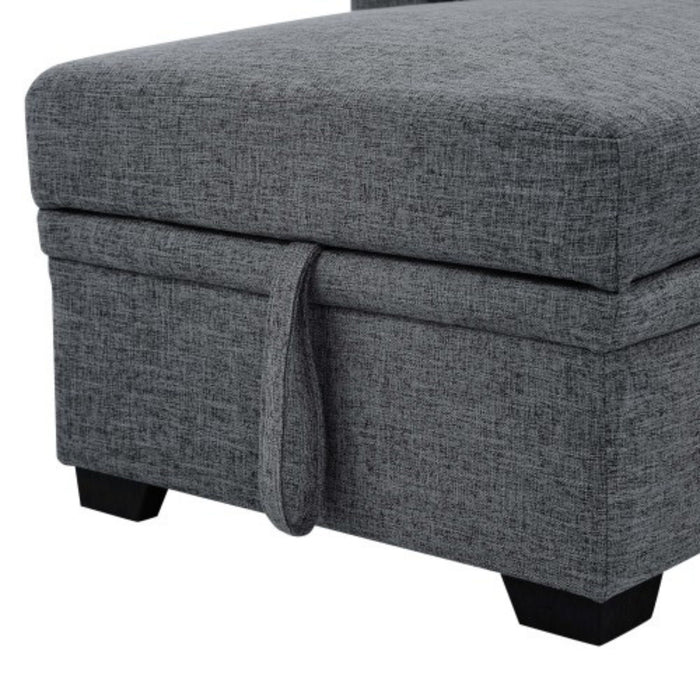 Reversible Storage Chaise - Dark Gray Home Essentials