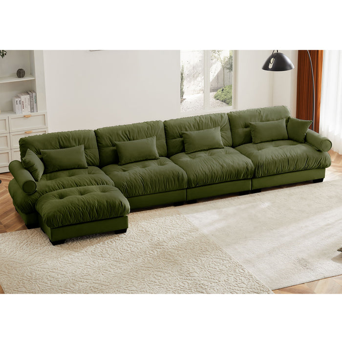 Super Comfort Oversized Modular Sectional Sofa With Movable Ottoman Home Essentials