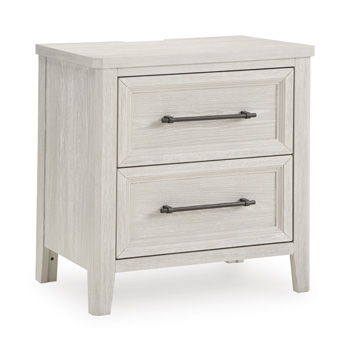 Darbonton - Two Drawer Night Stand - Dove White Signature Design by Ashley®
