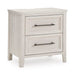 Darbonton - Two Drawer Night Stand - Dove White Signature Design by Ashley®