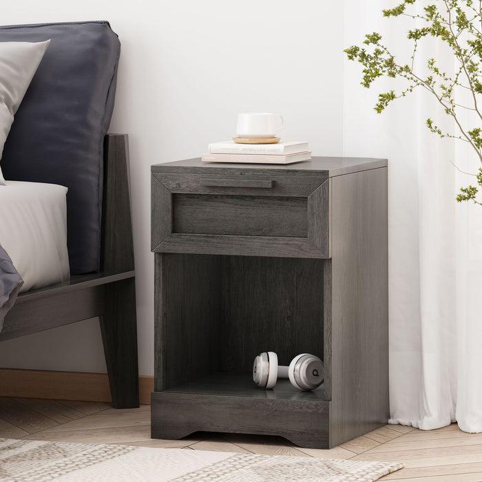 Broxon - Rustic Drawer Nightstand