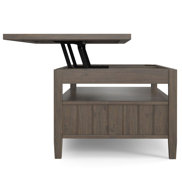 Lev - Lift Top Coffee Table - Smoky Brown