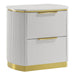 Giovanni - 2 Drawer Nightstand - White Matrix Furniture Group