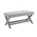 Comfort Double Bench Upholstered With X Crossed Legs Home Essentials