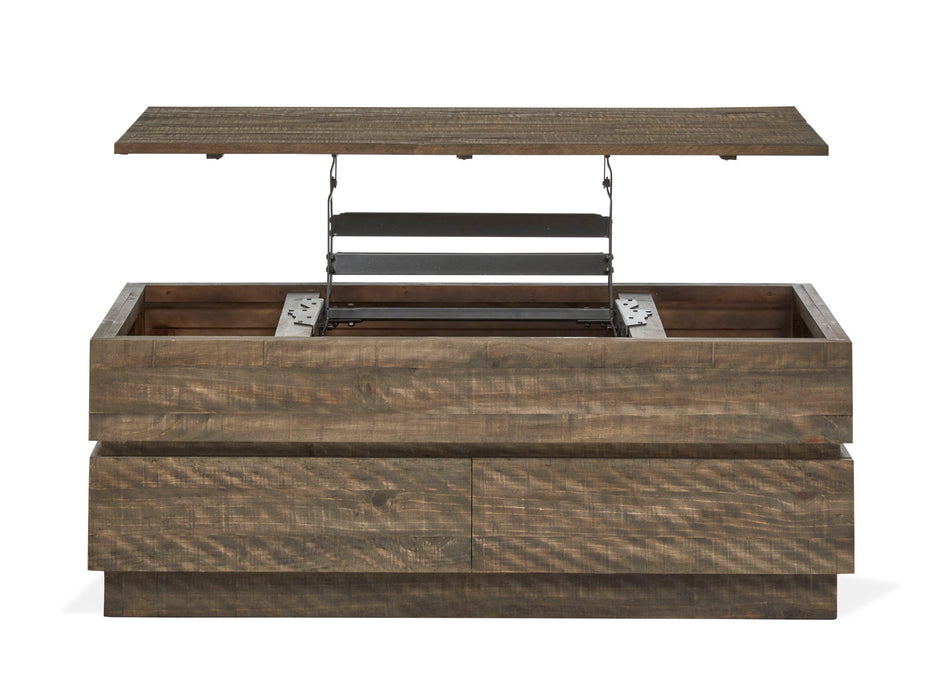 Baisden - Lift Top Storage Cocktail Table With Casters - Tobacco Magnussen Furniture