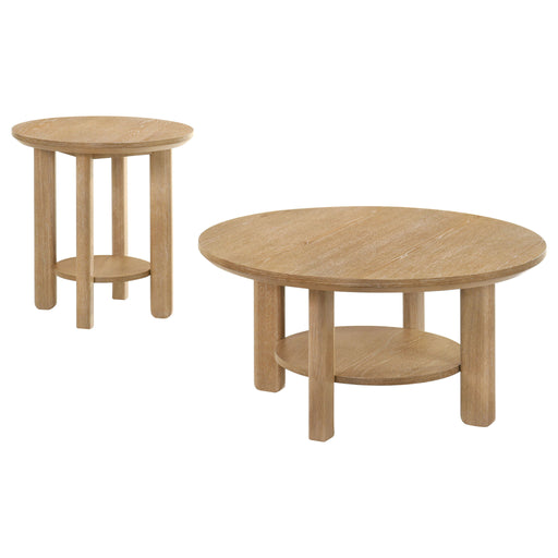 Crispin - 2 Piece Coffee Table Set With Open Shelves Furniture Max