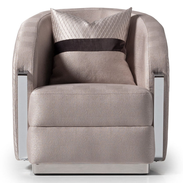 Carmela - Accent Chair - Zinc/Silver