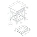 Accent End Table, 2 Tier, Storage Drawer, Transitional Style 8th Street