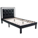 Glamours Style Bed With Diamond Tufted Padded Headboard Home Essentials