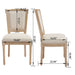 Dining Chairs Upholstered With T - Shaped Back (Set of 2) - Beige Home Essentials