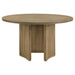 Dreydon - Round Dining Table With Textured Tripod Base - Light Brown Furniture Max