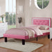 Glamours Style Bed With Diamond Tufted Padded Headboard Home Essentials
