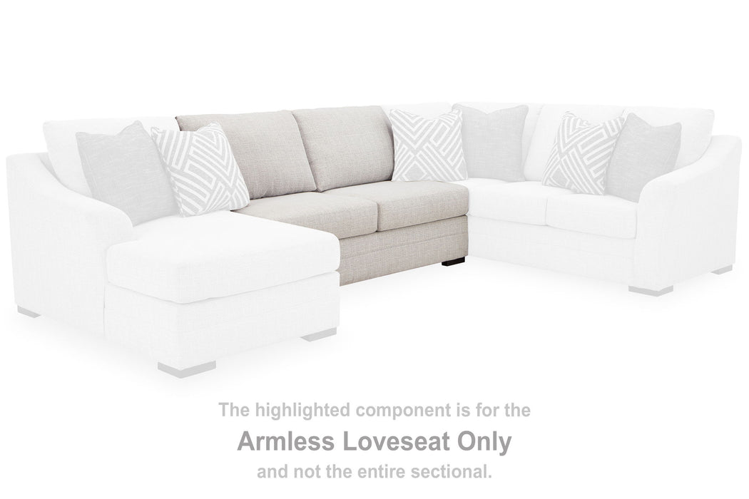 Koralynn - Armless Loveseat - Stone Benchcraft®