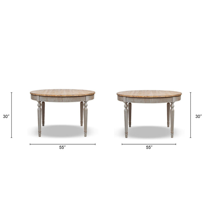 Colette - Round Dining Table - Blue / Gray Jennifer Taylor Home