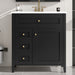 Bathroom Vanity With Sink, 3 Drawers And Adjustable Shelf, Freestanding Storage Unit Hearth and Haven