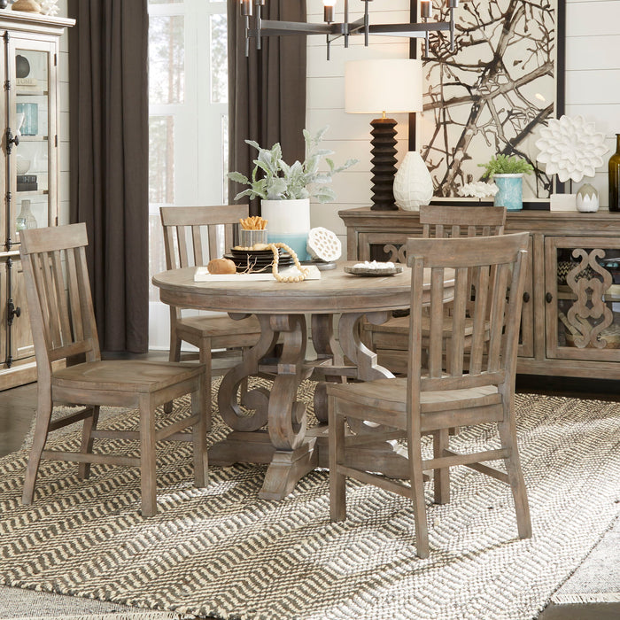 Tinley Park - 48" Round Dining Table - Dove Tail Gray Magnussen Furniture